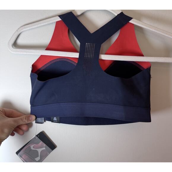 Reebok Puremove Workout Sports Bra, Navy/Orange Size XS/S $60 - Picture 5 of 12